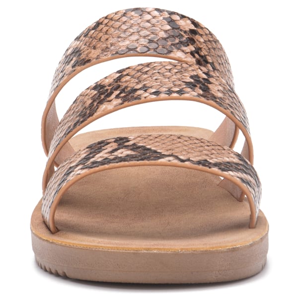 OLIVIA MILLER Women's Snake Print Sandal