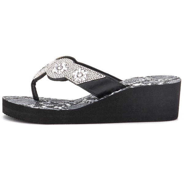 OLIVIA MILLER Women's Wedged Flip Flops