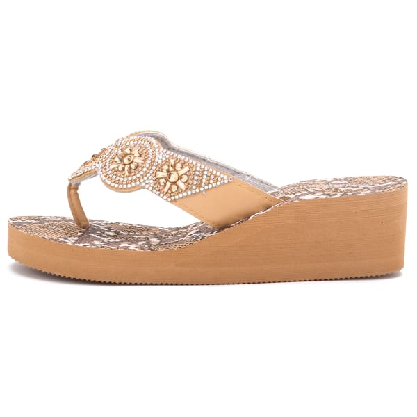 OLIVIA MILLER Women's Wedged Flip Flops