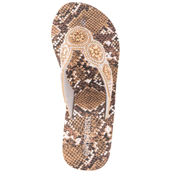 OLIVIA MILLER Women's Wedged Flip Flops