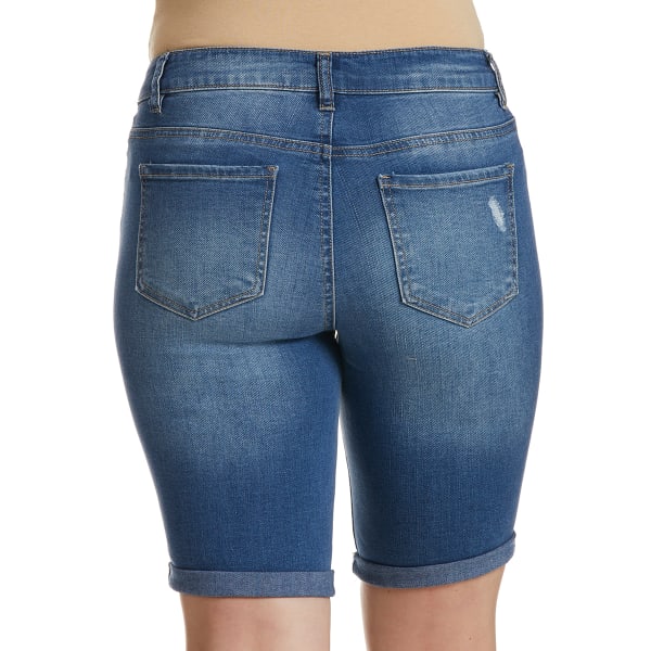 D JEANS Women's High-Waisted Deconstructed Denim Shorts