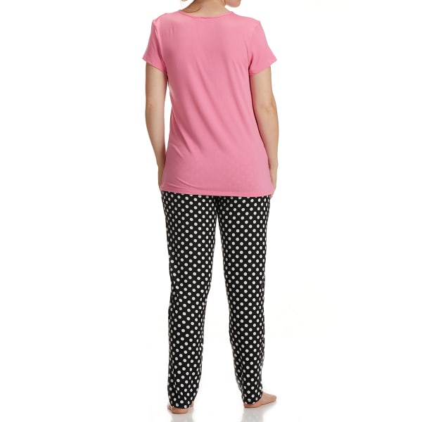 YMI Women's Short-Sleeve Shirt & Bottom Loungewear Set