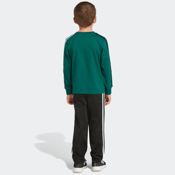 ADIDAS Boys' Split 3 Stripes Long Sleeve Tee