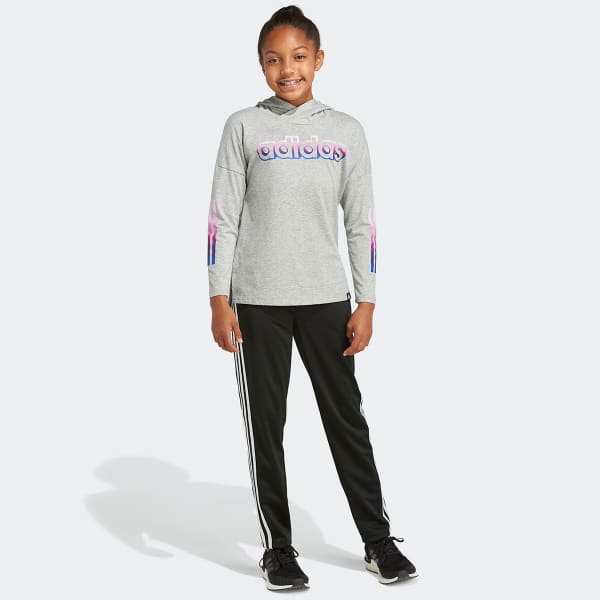 ADIDAS Girls' Long Sleeve Hooded Graphic Tee