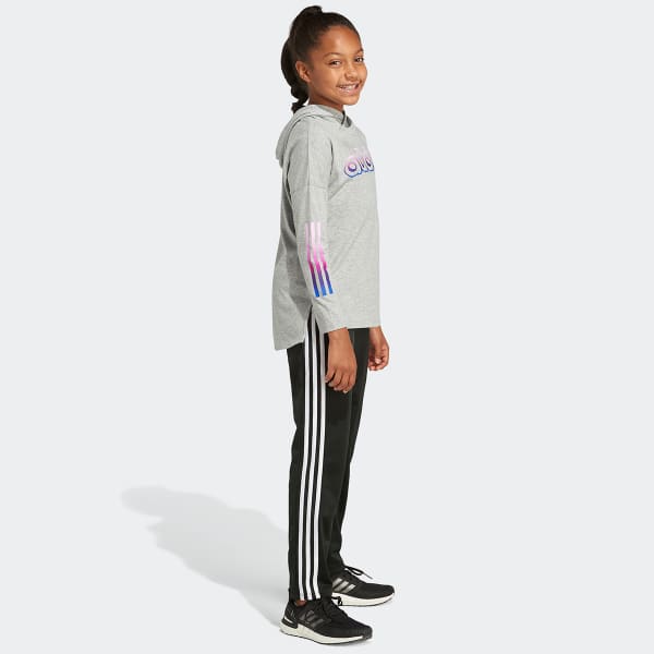 ADIDAS Girls' Long Sleeve Hooded Graphic Tee