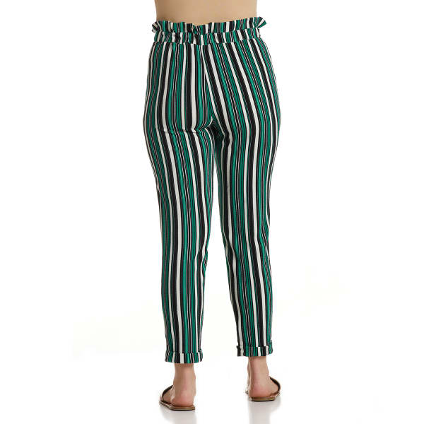 ALMOST FAMOUS Women's Knit Striped Pants