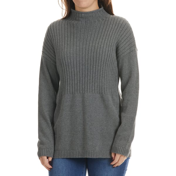 COLOUR EIGHTEEN Women's Ribbed Mock Neck Sweater