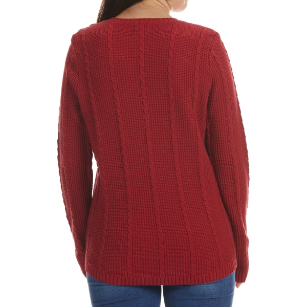 COLOUR EIGHTEEN Women's Fisherman Cable Sweater