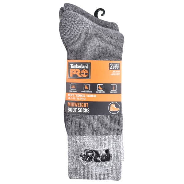 TIMBERLAND PRO Men's Full Cushion Boot Socks, 2 Pack