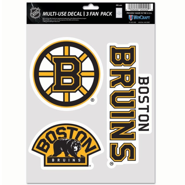 BOSTON BRUINS Fan Pack Multi-Use Decals, 3 Piece