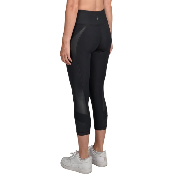 90 Degree by Reflex Women's Mesh Sides Cropped Leggings Black