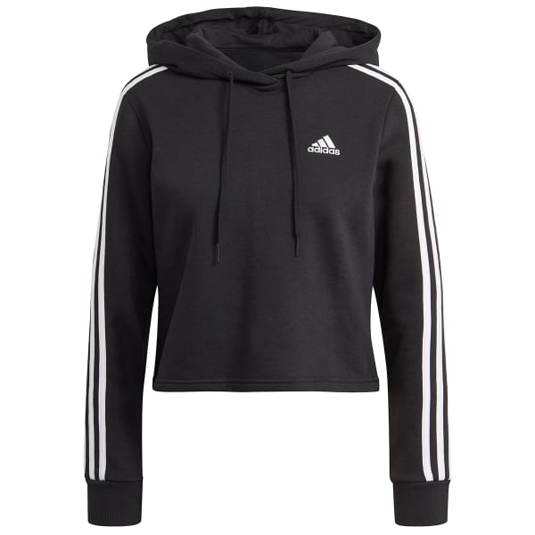 ADIDAS Women's Essentials 3-Stripes Cropped Hoodie