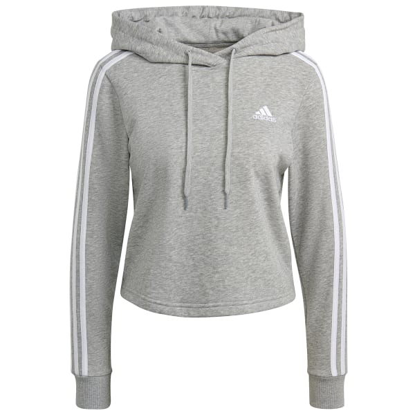 ADIDAS Women's Essentials 3-Stripes Cropped Hoodie