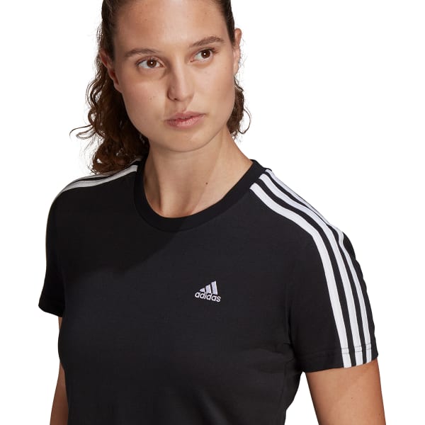 ADIDAS Women's Essentials Loose 3-Stripes Cropped Tee