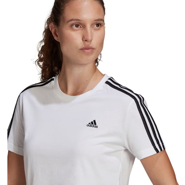 ADIDAS Women's Essentials Loose 3-Stripes Cropped Tee