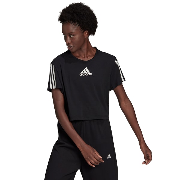 ADIDAS Women's Aeroready Crop Sport Short-Sleeve Tee