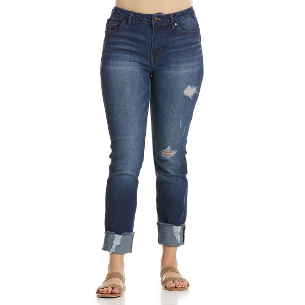 Blozend Interpretatie op tijd D. JEANS Women's High Waist Girlfriend Ankle Jeans - Bob's Stores