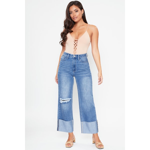 Y.M.I. Juniors' Dixie Wide Leg Jeans