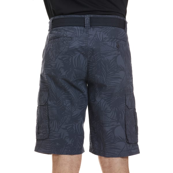 CARGO SUPPLIES Men's Flat Front Belted Cargo Shorts