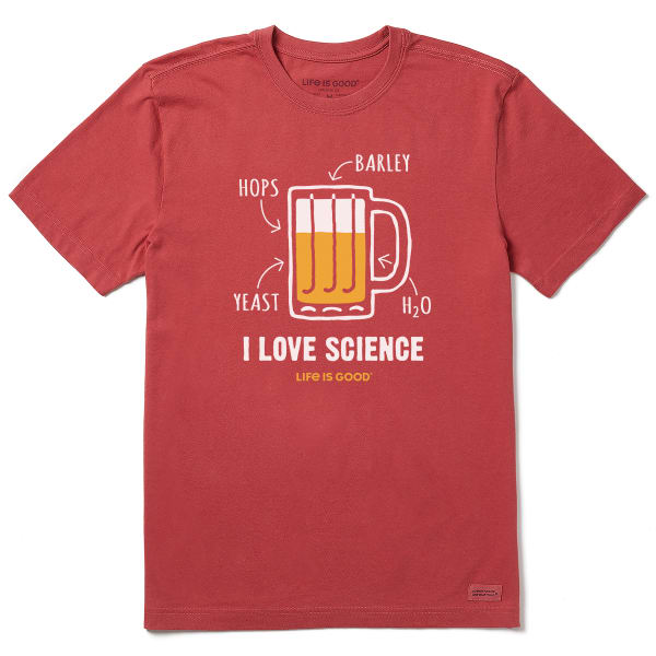 LIFE IS GOOD Men's I Love Science Beer Crusher Graphic Tee