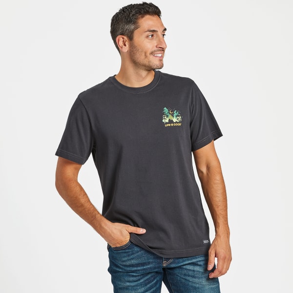 LIFE IS GOOD Men's Log On Campfire Crusher Short Sleeve Graphic Tee