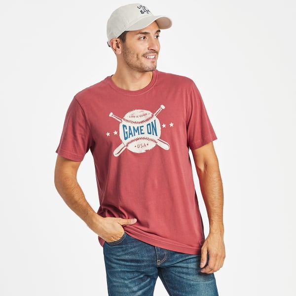 LIFE IS GOOD Men's Game On Crusher Lite Short-Sleeve Tee