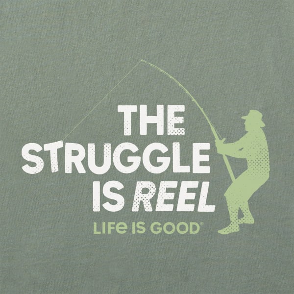 LIFE IS GOOD Men's The Struggle is Reel Crusher Short-Sleeve Tee