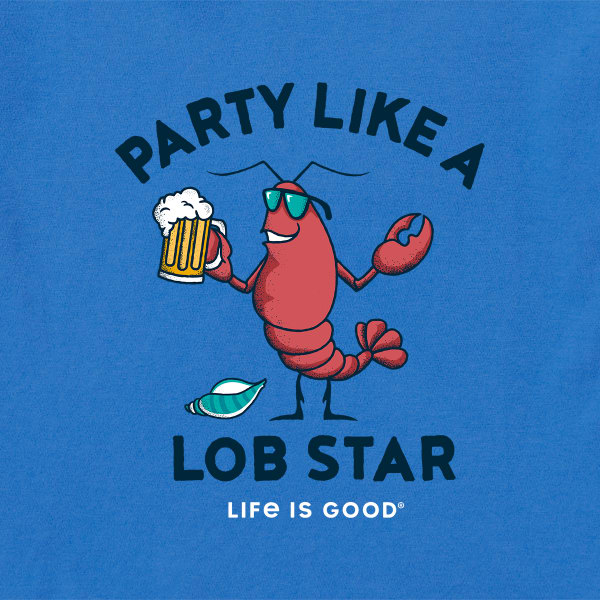 LIFE IS GOOD Men's Party Like A Lob Star Short-Sleeve Crusher Tee