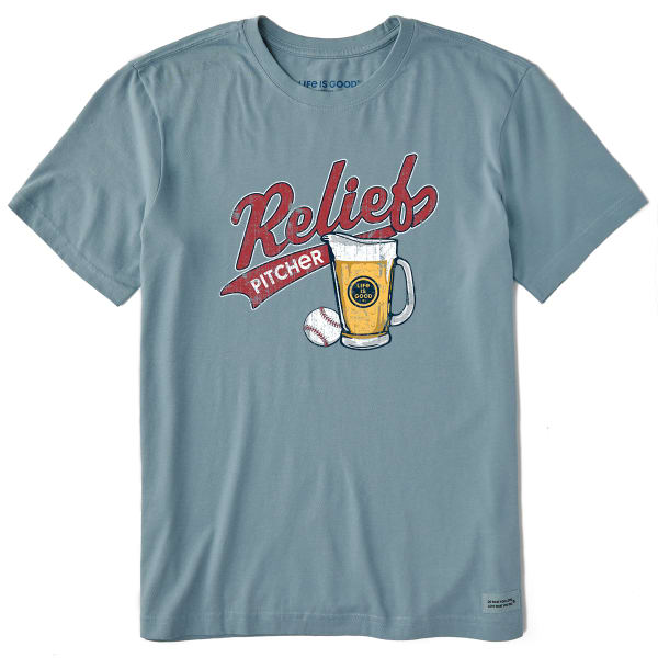 LIFE IS GOOD Men's Relief Pitcher Crusher Graphic Tee