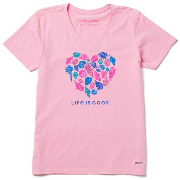 LIFE IS GOOD Women's Heart of Shells Crusher Short Sleeve Graphic Tee