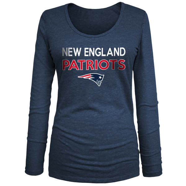 NEW ENGLAND PATRIOTS Women's New Era U-Neck Long-Sleeve Tee