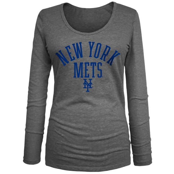 NEW YORK METS Women's New Era U-Neck Long-Sleeve Tee