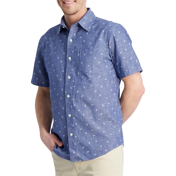 CHAPS Men's Coastland Chambray Short-Sleeve Shirt