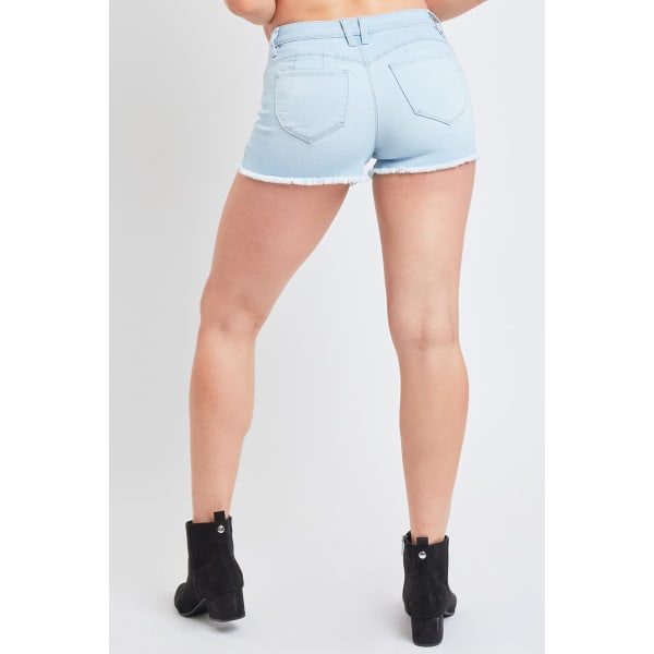 YMI Juniors'  WannaBettaButt High-Rise Frayed Hem Shorts