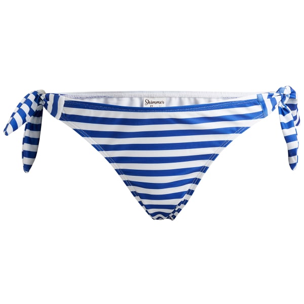 SHIMMER BAY Juniors' Side-Tie Hipster Swim Bottoms