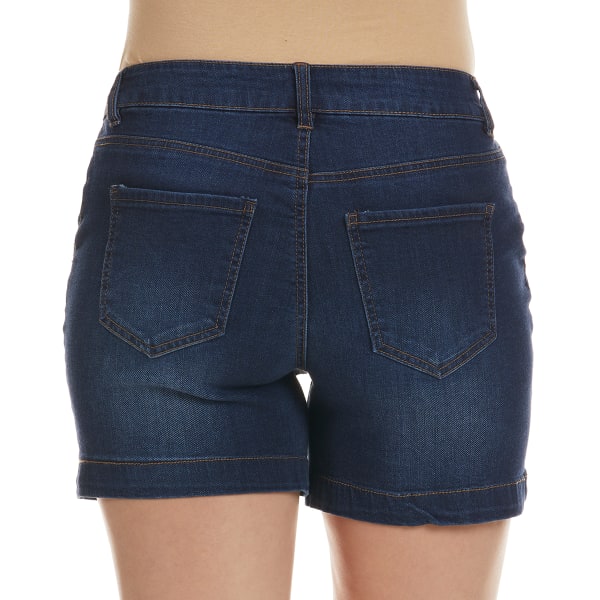 D JEANS Women's High-Waist Recycled Vintage Pleated 5" Shorts