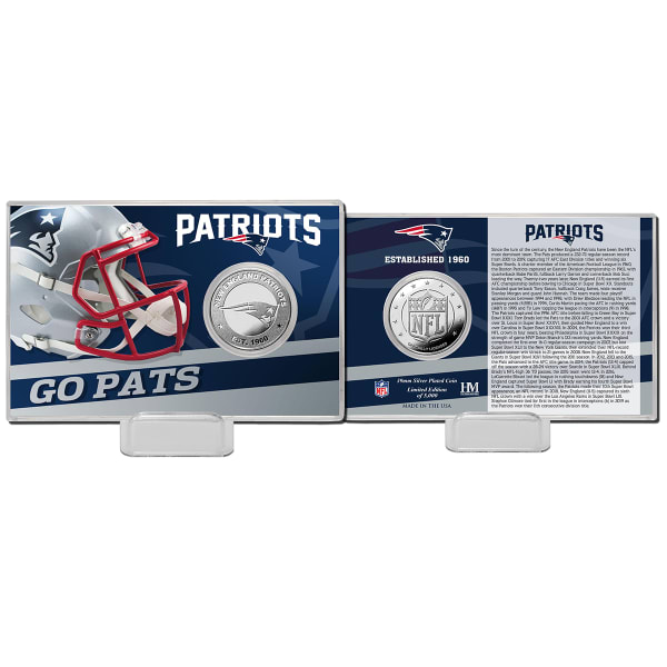 NEW ENGLAND PATRIOTS Team History Coin Card