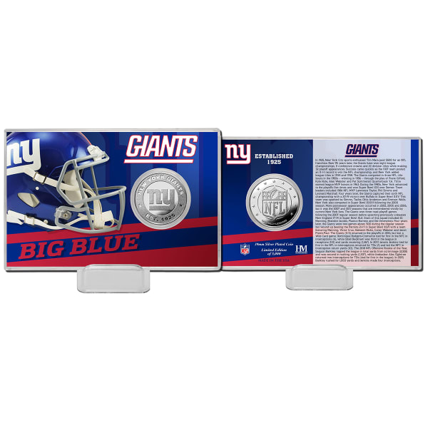 NEW YORK GIANTS Team History Coin Card