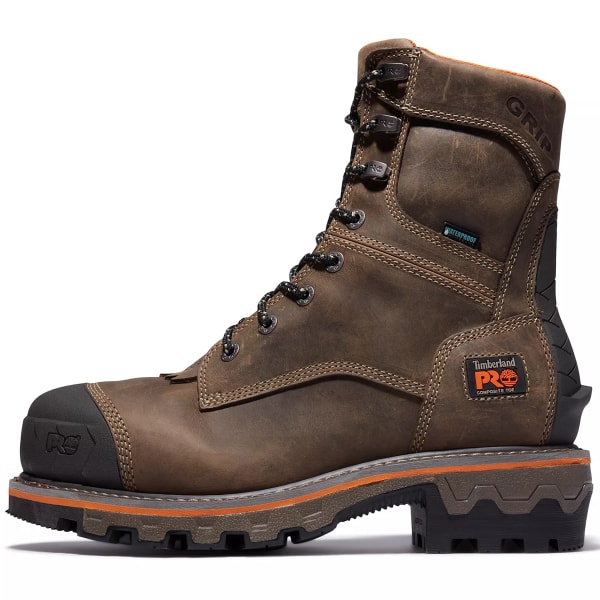 TIMBERLAND PRO Men's Boondock HD 8" Waterproof Comp-Toe Logger Boots, Wide