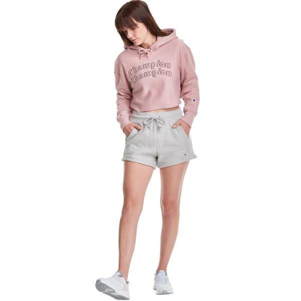 CHAMPION Juniors' Reverse Weave Cropped Cut-Off Hoodie