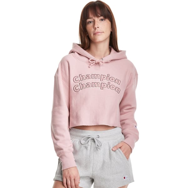 CHAMPION Juniors' Reverse Weave Cropped Cut-Off Hoodie