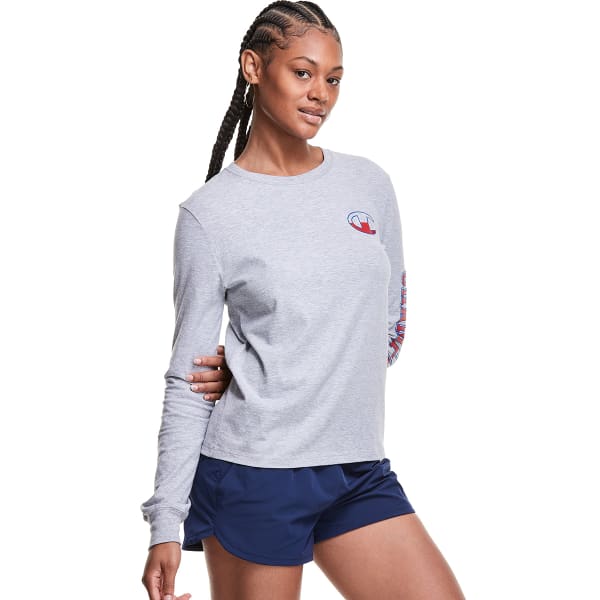 CHAMPION Women's Classic Long Sleeve Script Tee