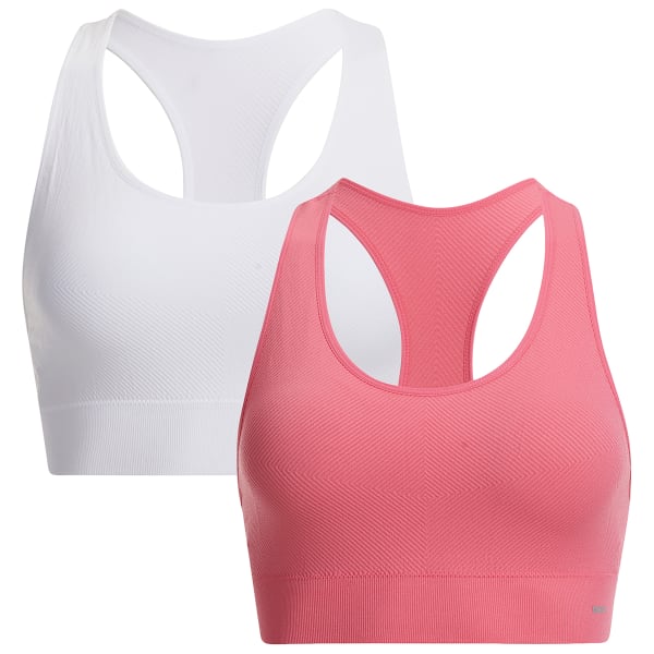 RBX Women's Seamless Sports Bra w/ Cut Out Back, 2 Pack