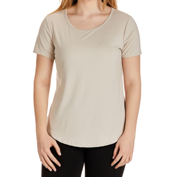 RBX Women's Peached Striated Jersey Tees, 2 Pack