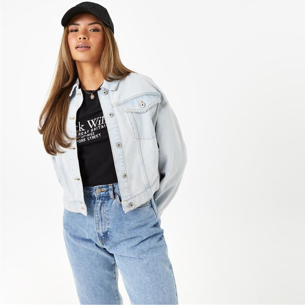 JACK WILLS Women's Amelia Cropped Denim Jacket