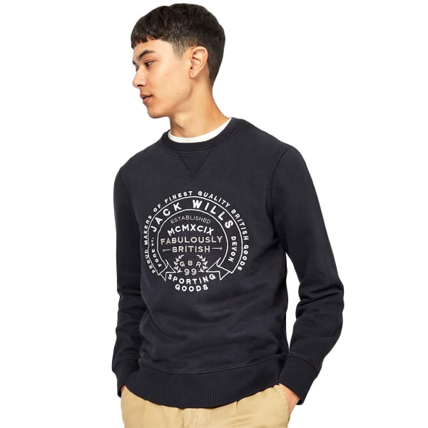 JACK WILLS Men's Rainton Graphic Crew Neck Sweatshirt