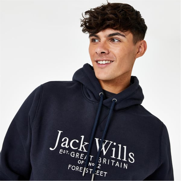 JACK WILLS Men's Batsford Graphic Logo Hoodie