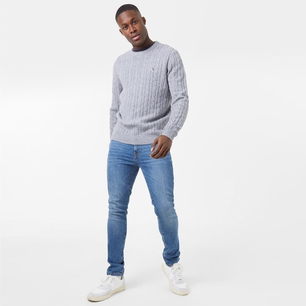 JACK WILLS Men's Marlow Merino Wool Cable Knit Sweater