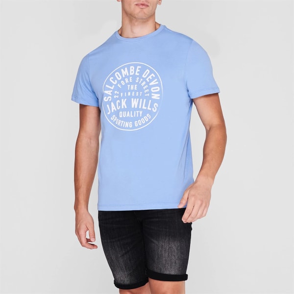 JACK WILLS Men's Cornhill Logo Short Sleeve Tee