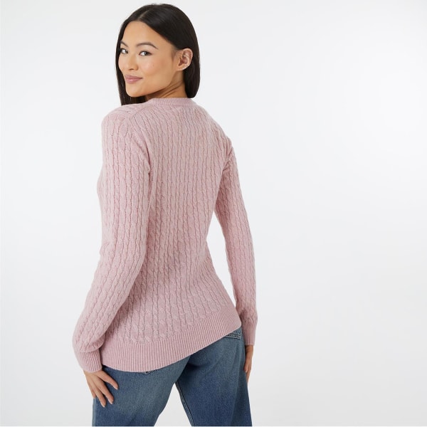 JACK WILLS Women's Tinsbury Merino Wool Cable Knitted Sweater